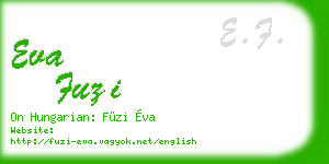 eva fuzi business card